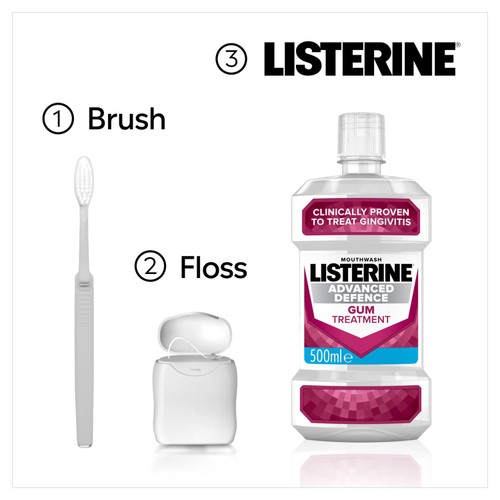 Listerine Advanced Defence Gum Treatment Mouthwash 500ml