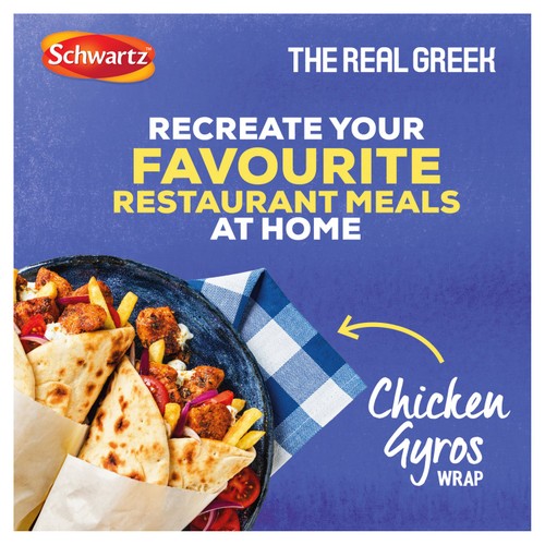 Schwartz X The Real Greek Chicken Gyros Wrap