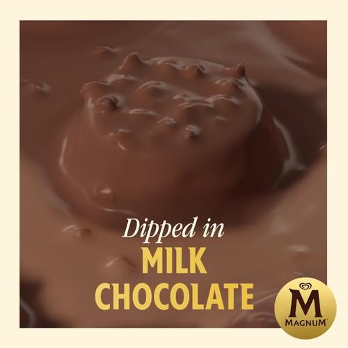 Magnum Bonbon Cherry & Milk Chocolate Ice Cream Frozen Snack 12 pack