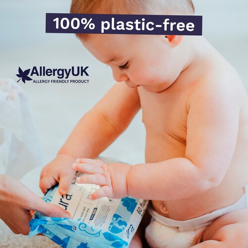 Pura Plastic Free Flushable Baby Wipes