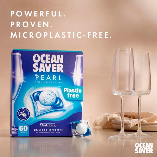 Oceansaver Pearl 5In1 Plastic Free 50 Dishwasher Tablets 700G