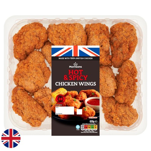 Morrisons British Hot & Spicy Chicken Wings 650g