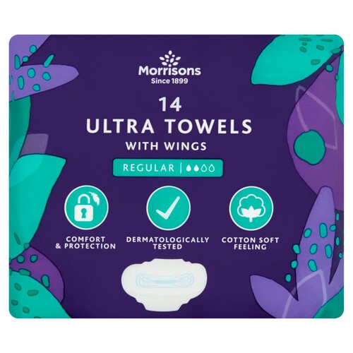 Morrisons Normal Ultra Towels with Wings