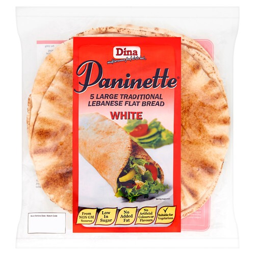 Dina Paninette Large White Bread Wraps