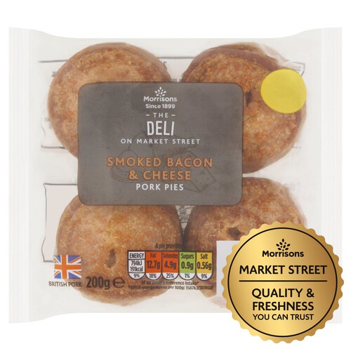 Market Street Deli Smoked Cheese & Bacon Mini Pork Pies