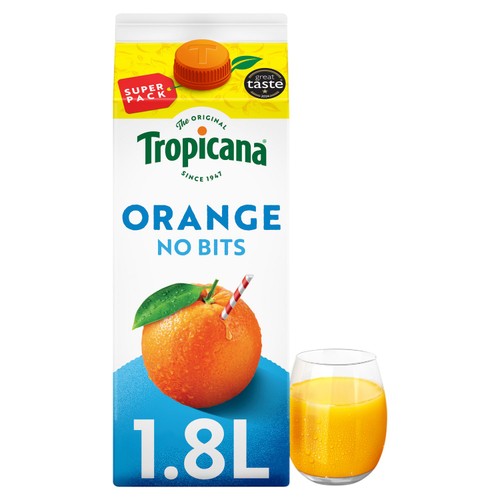 Tropicana Smooth Orange Juice with No Bits 1.8l