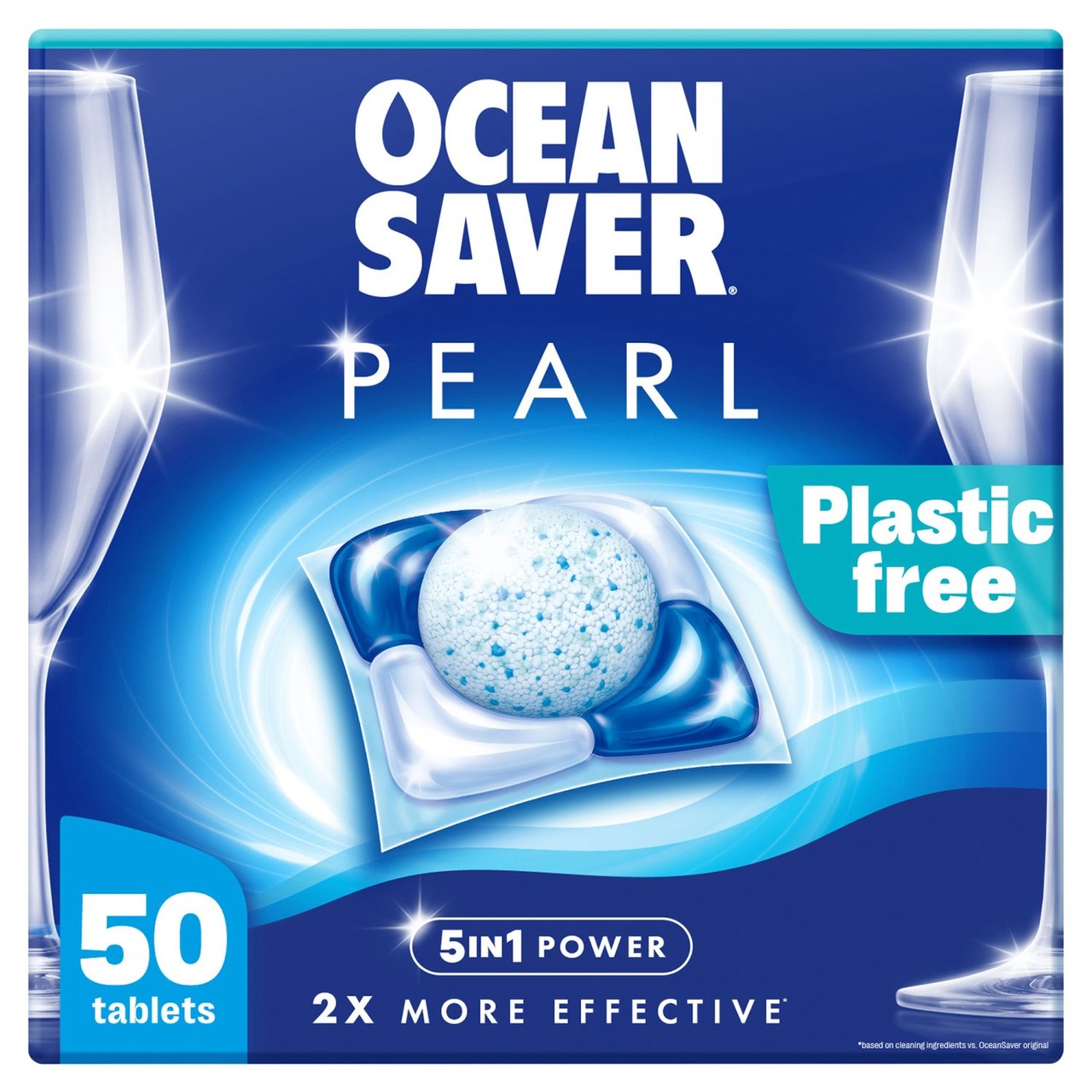 Oceansaver Pearl 5In1 Plastic Free 50 Dishwasher Tablets 700G