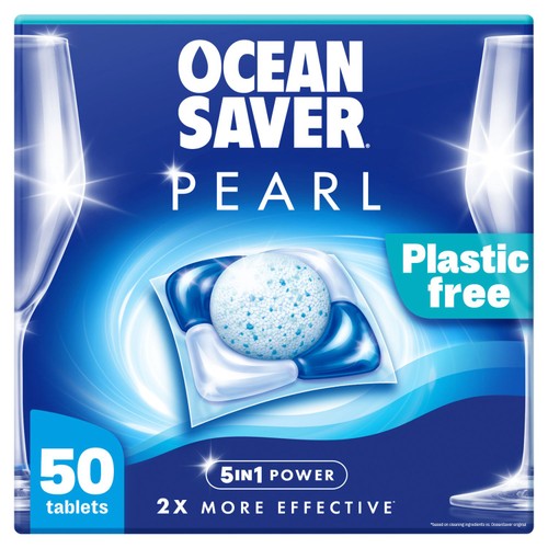 Oceansaver Pearl 5In1 Plastic Free 50 Dishwasher Tablets 700G