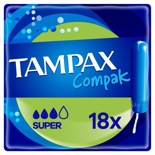 Tampax Compak Super Tampons with Applicator 18 pack