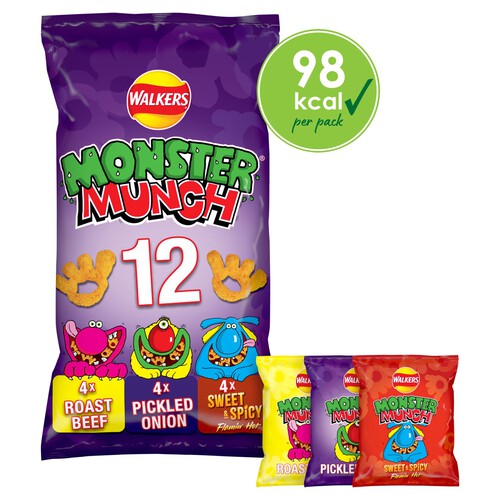 Walkers Monster Munch Variety Multipack Snacks 