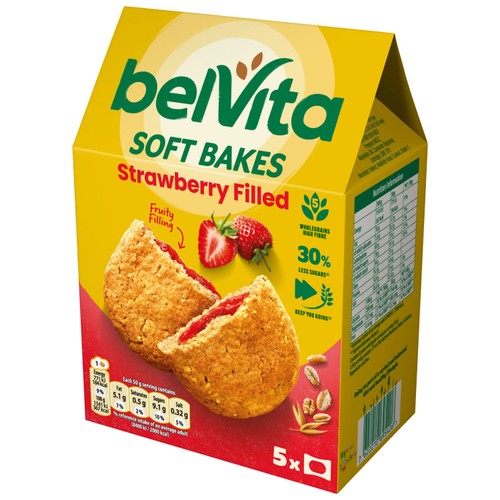 Belvita Soft Bakes Strawberry Filled Cereal Snack Bars Multipack