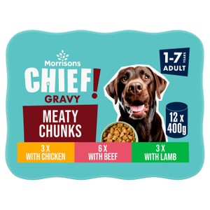 Morrisons Dog Food Meat Chunks In Gravy