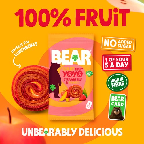 Bear Fruit Giant Strawberry & Mango Multipack