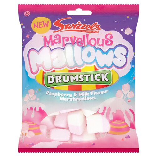 Swizzels Marvellous Mallows Drumstick Raspberry & Milk 