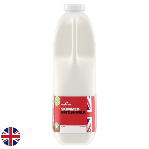 Morrisons British Skimmed Milk 2 Pints