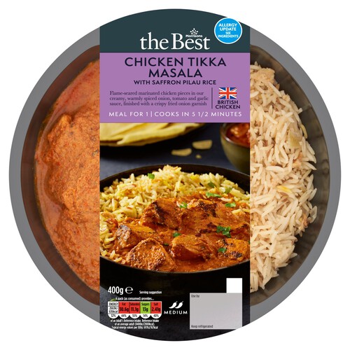 Morrisons The Best Chicken Tikka Masala with Saffron Pilau Rice