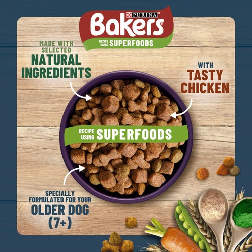 Bakers Senior Dry Dog Food Chicken & Veg