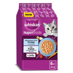 Whiskas 1+ Cat Pouches Superfoods With Poultry In Jelly