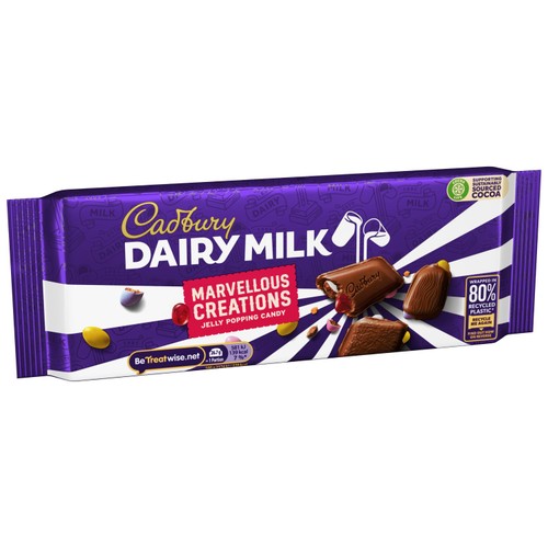 Cadbury Marvellous Creations Jelly Pop Candy Chocolate Bar 