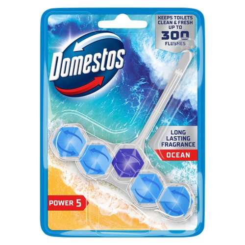 Domestos Power 5 Toilet Rim Block Ocean 50g
