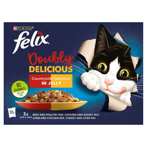 Felix Doubly Delicious Meat Selection in Jelly Wet Cat Food