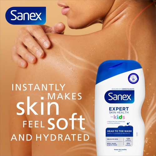 Sanex Expert Skin Health Head to Toe Body Wash Shower Gel for Kids