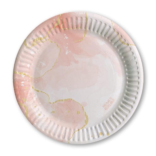 Nutmeg Home Pink Marble Plates