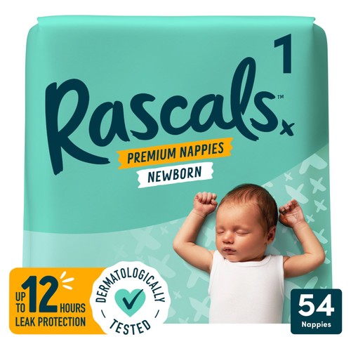 Rascals Premium Size 1 Nappies 