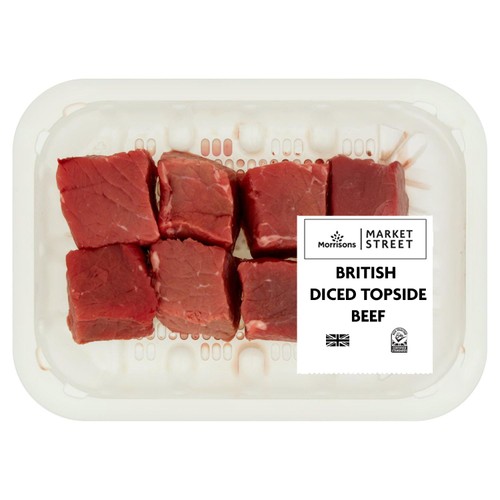 Morrisons British Lean Diced Topside Beef