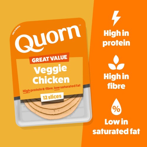 Quorn Chicken Vegetarian Deli Slices x12 170g
