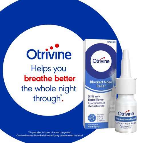 Otrivine Blocked Nose Relief Decongestant Nasal Spray 10ml