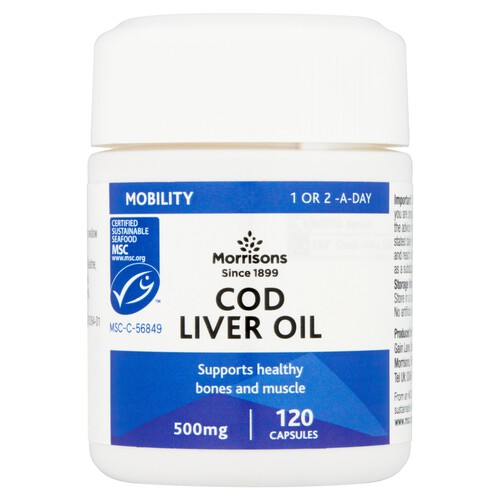 Morrisons Cod Liver Oil 500 Mg 