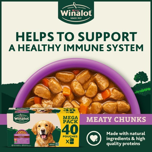 Winalot Wet Dog Food Pouches Mixed in Gravy 