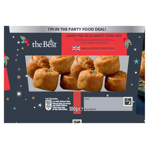 Morrisons The Best Pigs In Blanket Dinky Pork Pies 300g