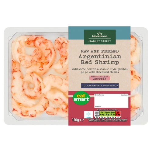 Morrisons Frozen Raw Peeled Argentinian Red Shrimp