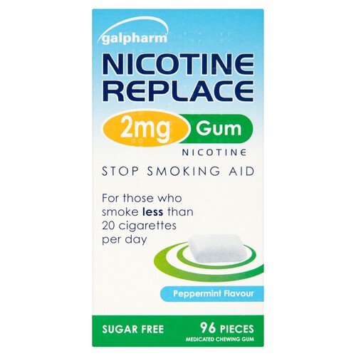 Galpharm Nicotine Replace 2mg Gum Peppermint Flavour 