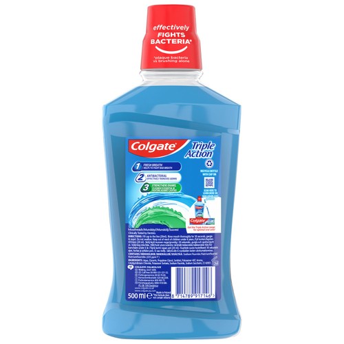 Colgate Triple Action Mouthwash Alcohol Free 500ml