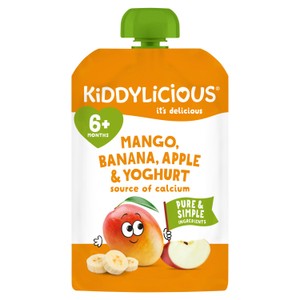 Kiddylicious Mango, Banana, Apple & Yoghurt Pouch 100g