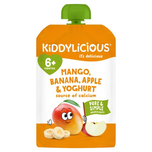Kiddylicious Mango, Apple & Banana Yoghurt Pouch 