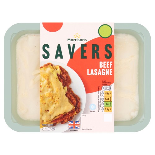 Morrisons savers beef lasagne