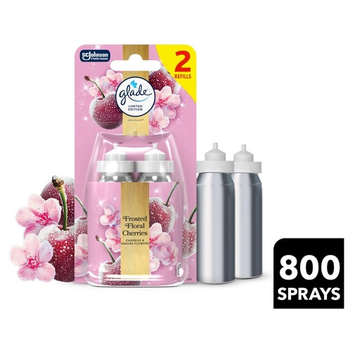 Glade sense spray twin refill frosted floral cherries