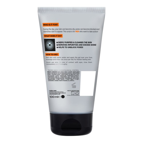 L' Oreal Men Expert Hydra Energetic Deep Exfoliating Face Scrub 