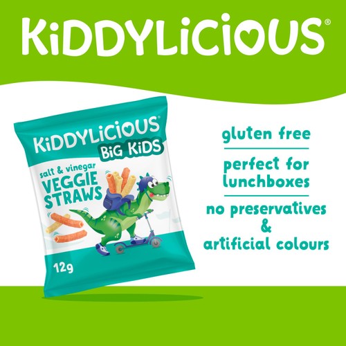 Kiddylicious Salt & Vinegar Veggie Straws Kids Snacks