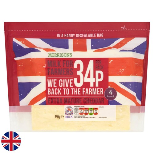 Morrisons For Farmers Extra Mature Cheddar