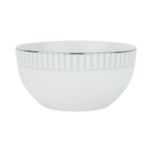 Silver Rim Cereal Bowl