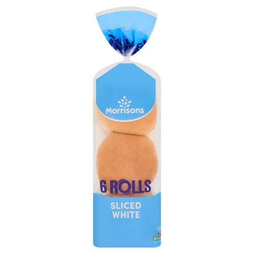 Morrisons sliced white rolls
