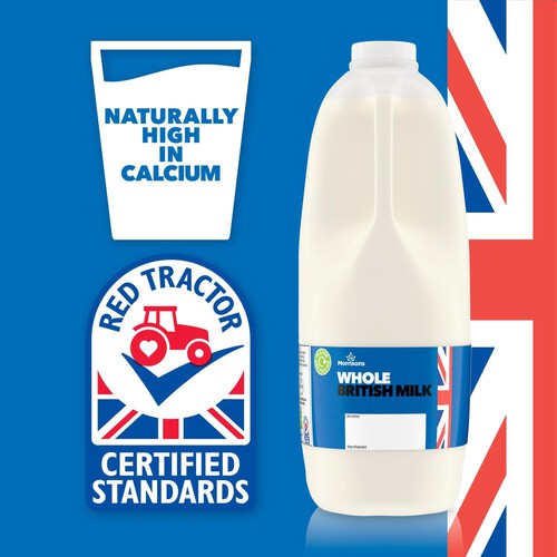 Morrisons British Whole Milk 4 Pint