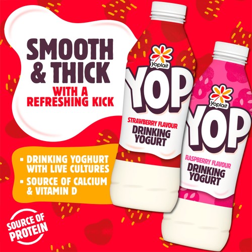 Yop Raspberry Flavour Yogurt Drink 