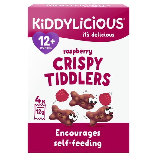Kiddylicious Raspberry Crispy Tiddlers Baby Snacks