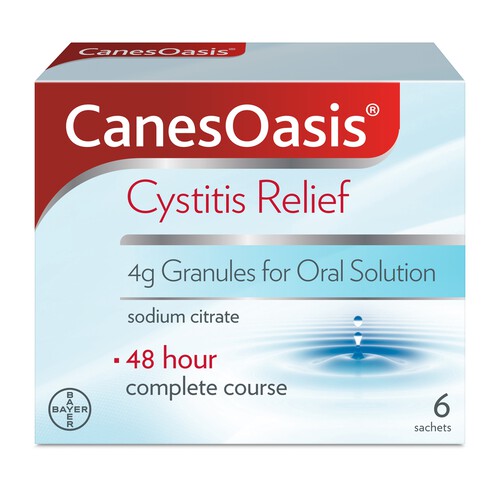 CanesOasis Cystitis Relief 4g Granules for Oral Solution Cranberry Flavour